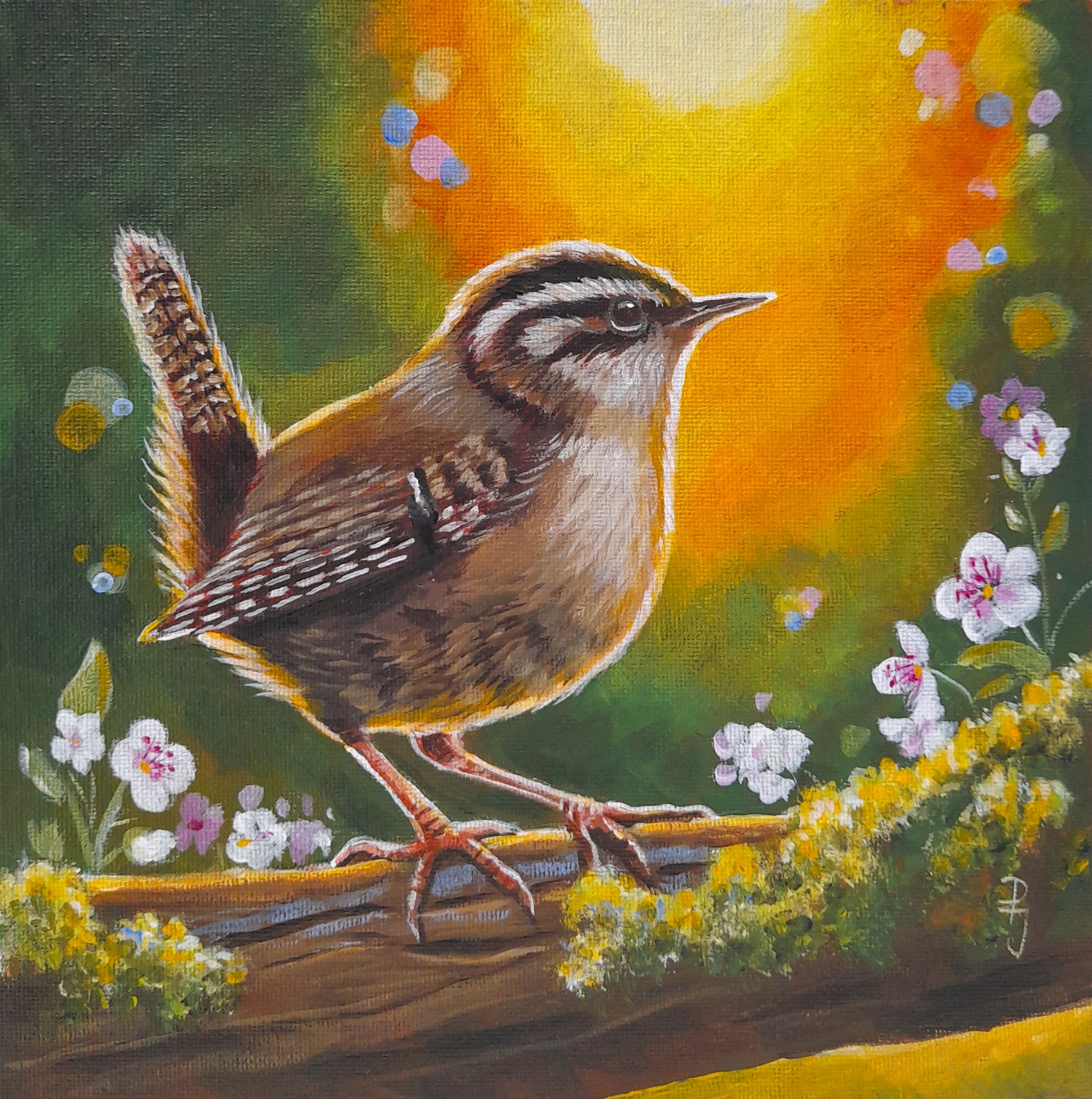 wren birdpainting